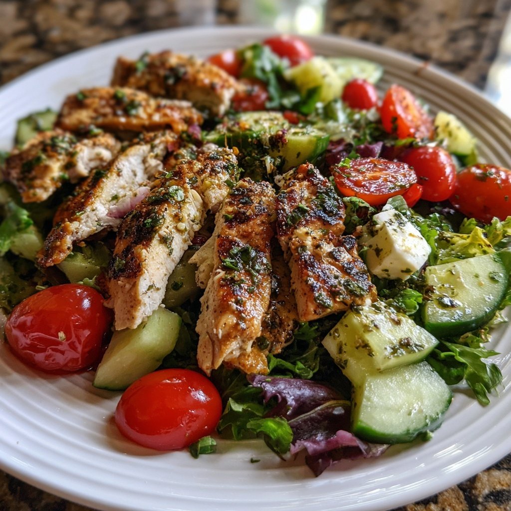 Mediterranean Grilled Chicken Salad