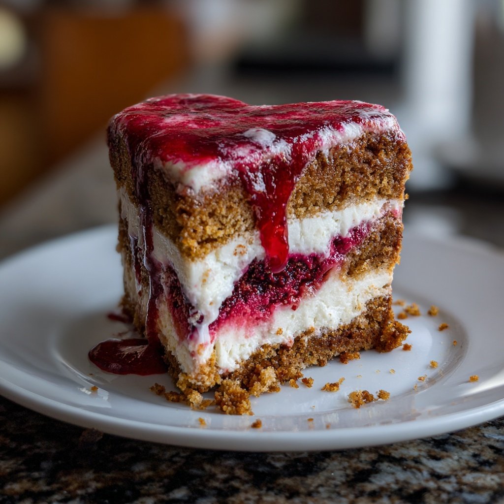Mini Heart Cake with Coconut Berry Cream