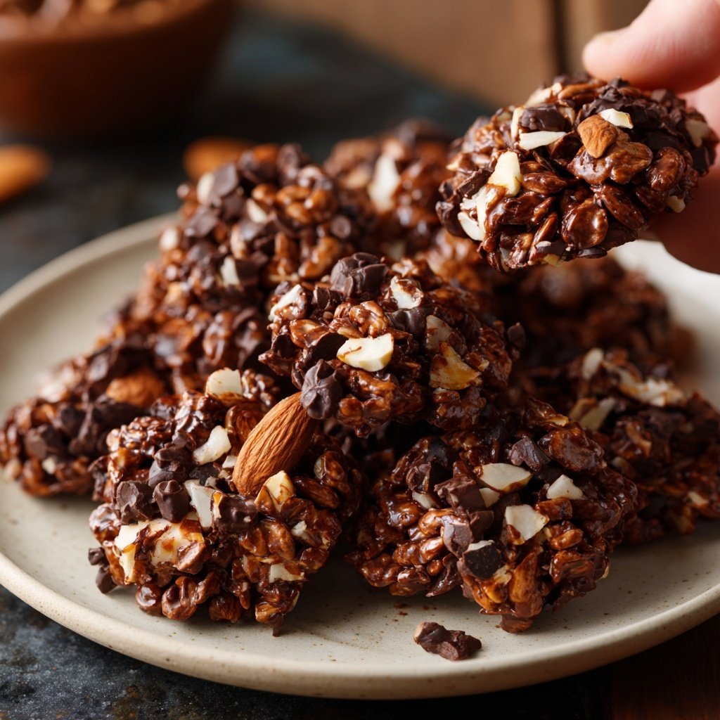 Chocolate Almond Coconut Snack Clusters
