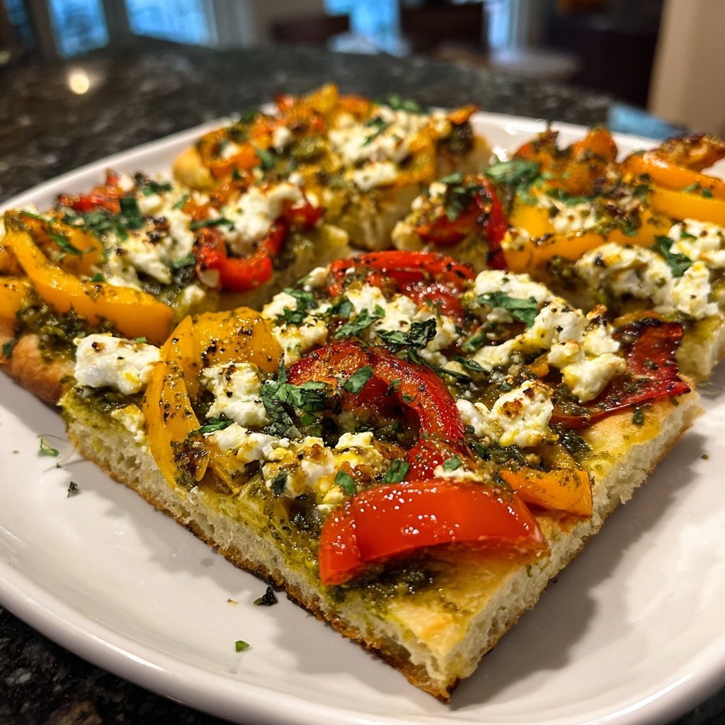 Super Bowl Food Veggie Flatbread Squares