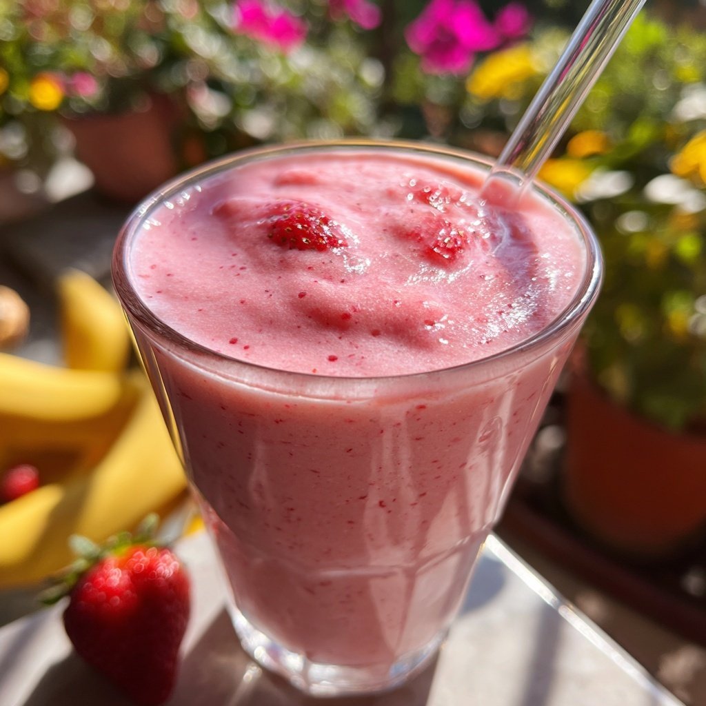 Strawberry Banana Greek Yogurt Smoothie