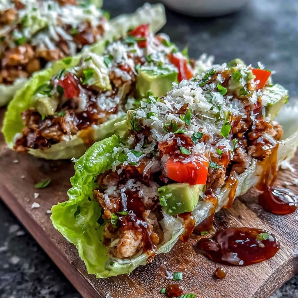 Ground Chicken Taco Lettuce Wraps