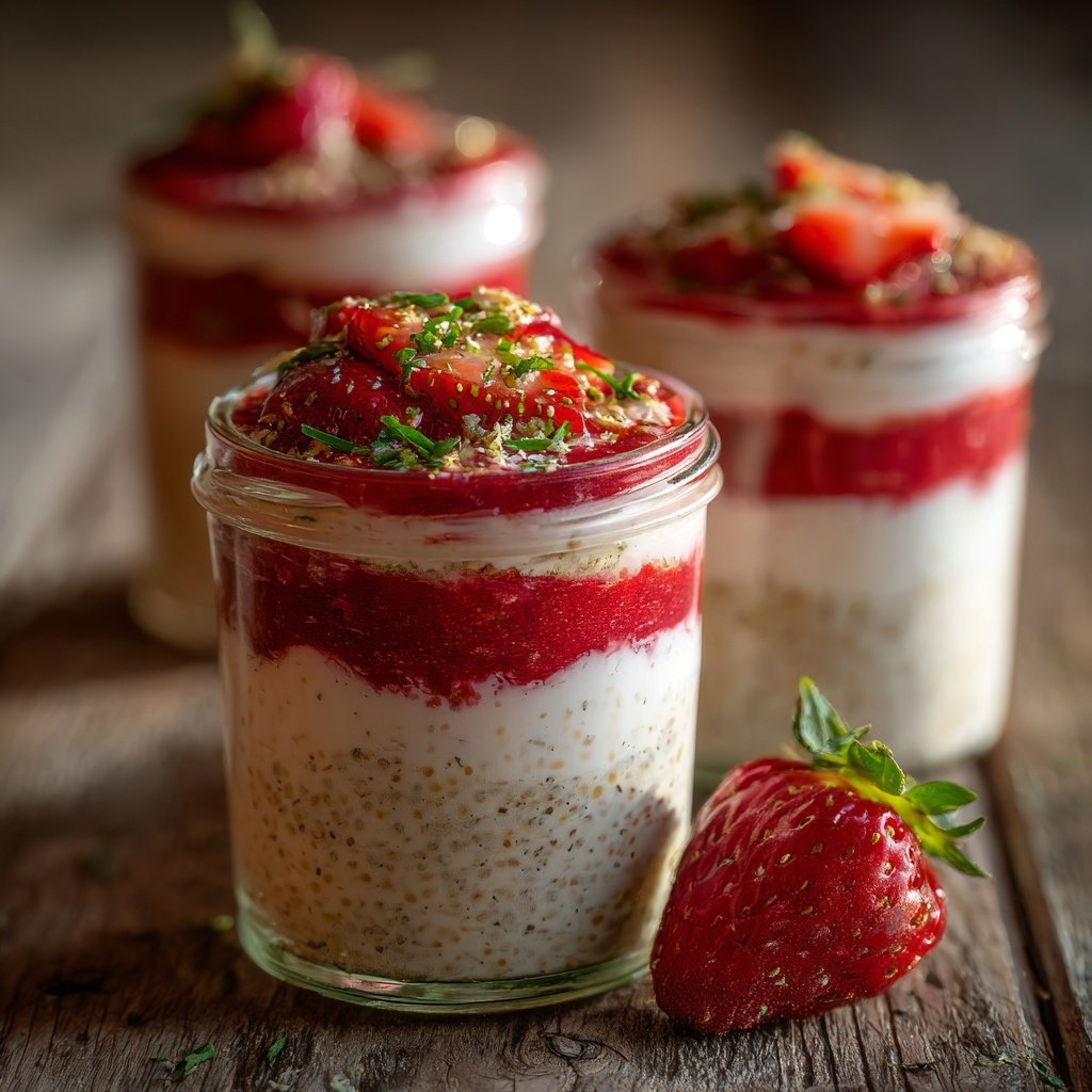 Strawberry Chia Yogurt Jars