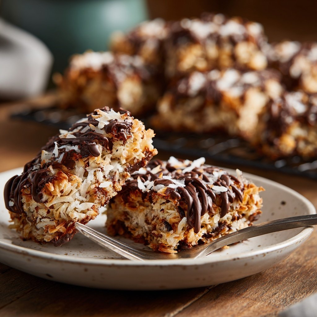 Chocolate Almond Coconut Squares