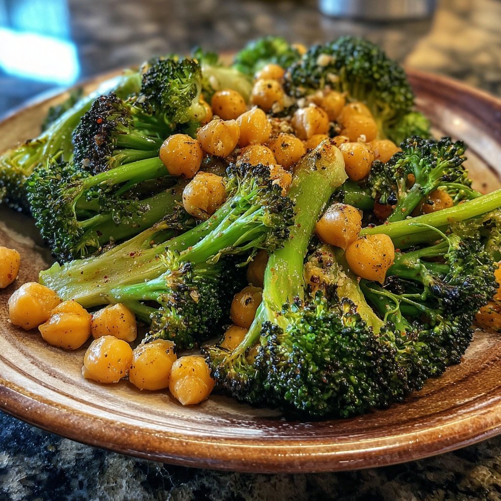 Garlic Lemon Broccoli Chickpea Sauté
