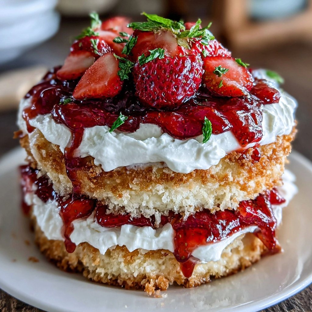 Classic Strawberry Shortcake With Vanilla Bean Cream