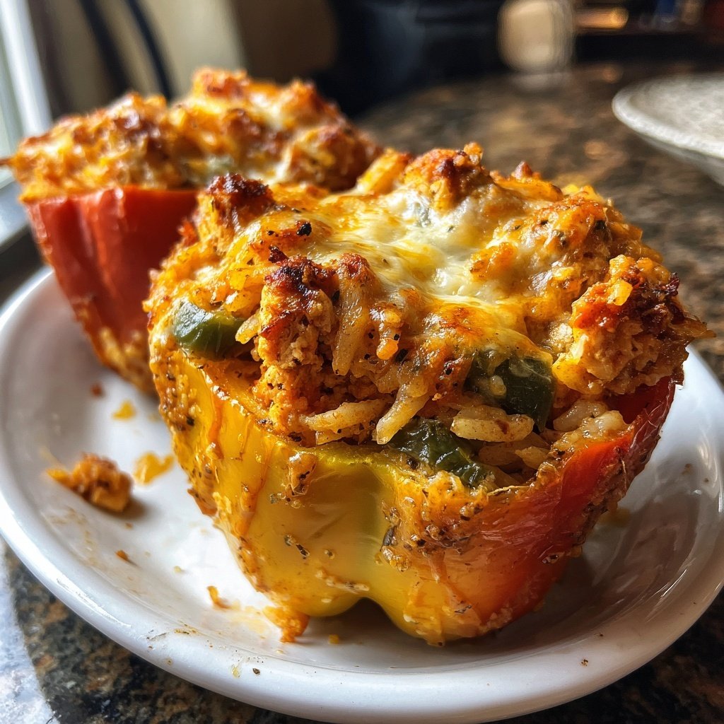 Chicken And Rice Stuffed Peppers