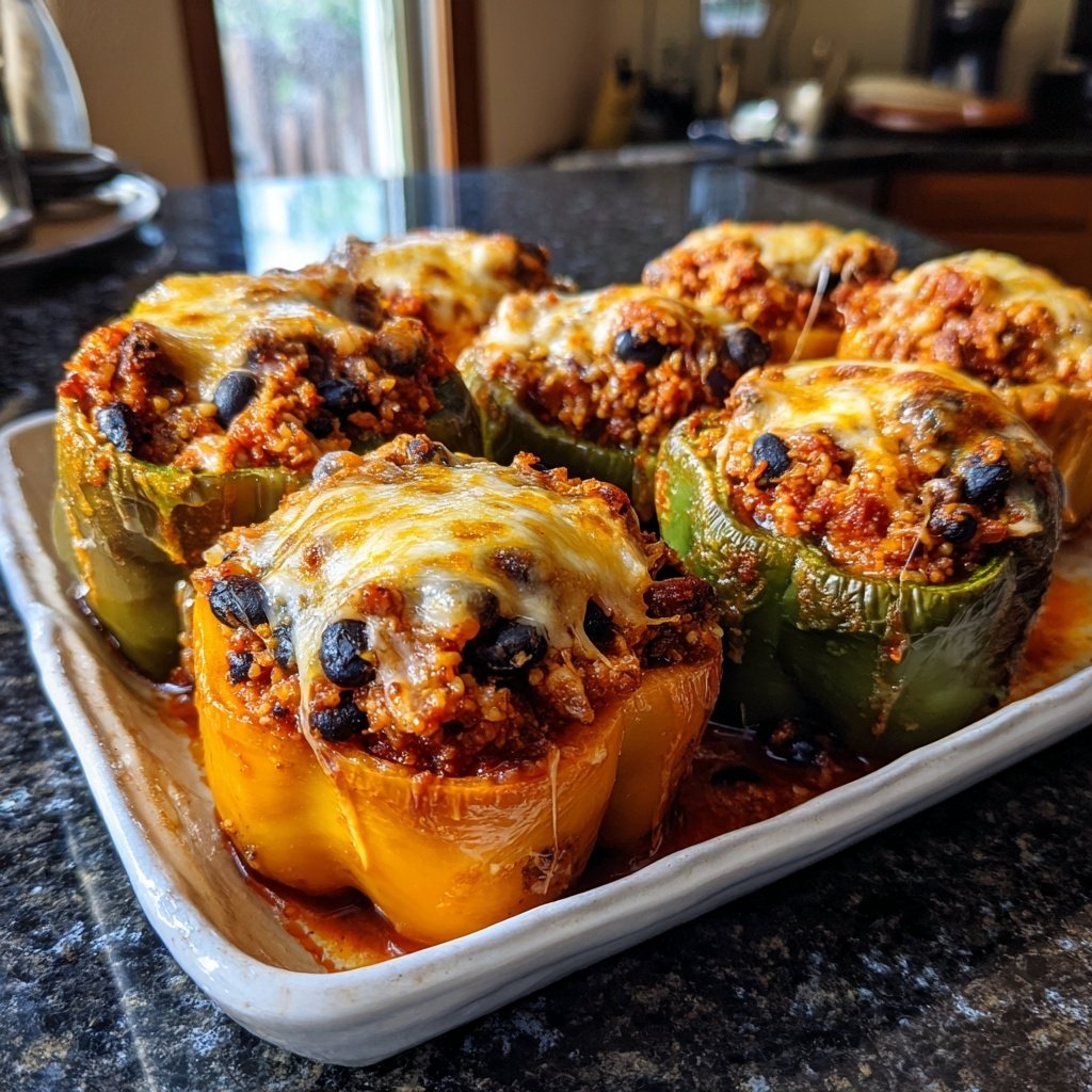Baked Veggie Stuffed Peppers