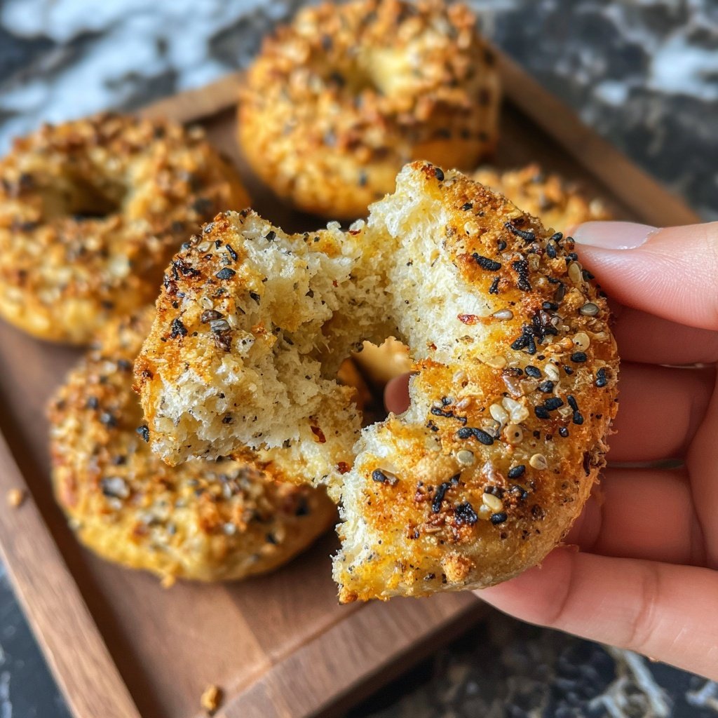 Protein Bagels With Everything Spice
