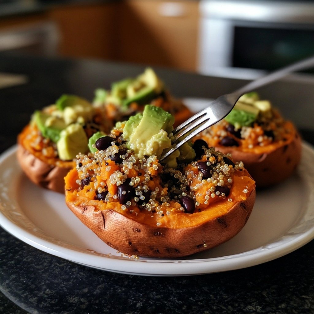 Healthy Stuffed Sweet Potatoes
