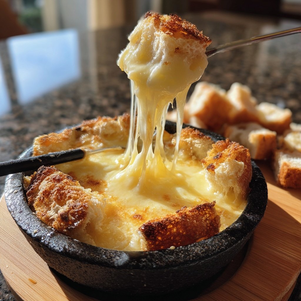 Fondue with Gruyere and Fresh Thyme