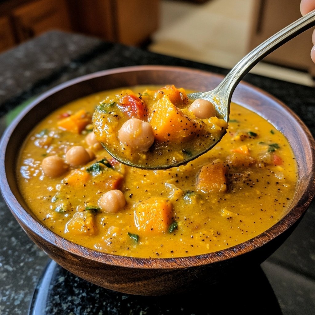 Jamaican Pumpkin Chickpea Soup