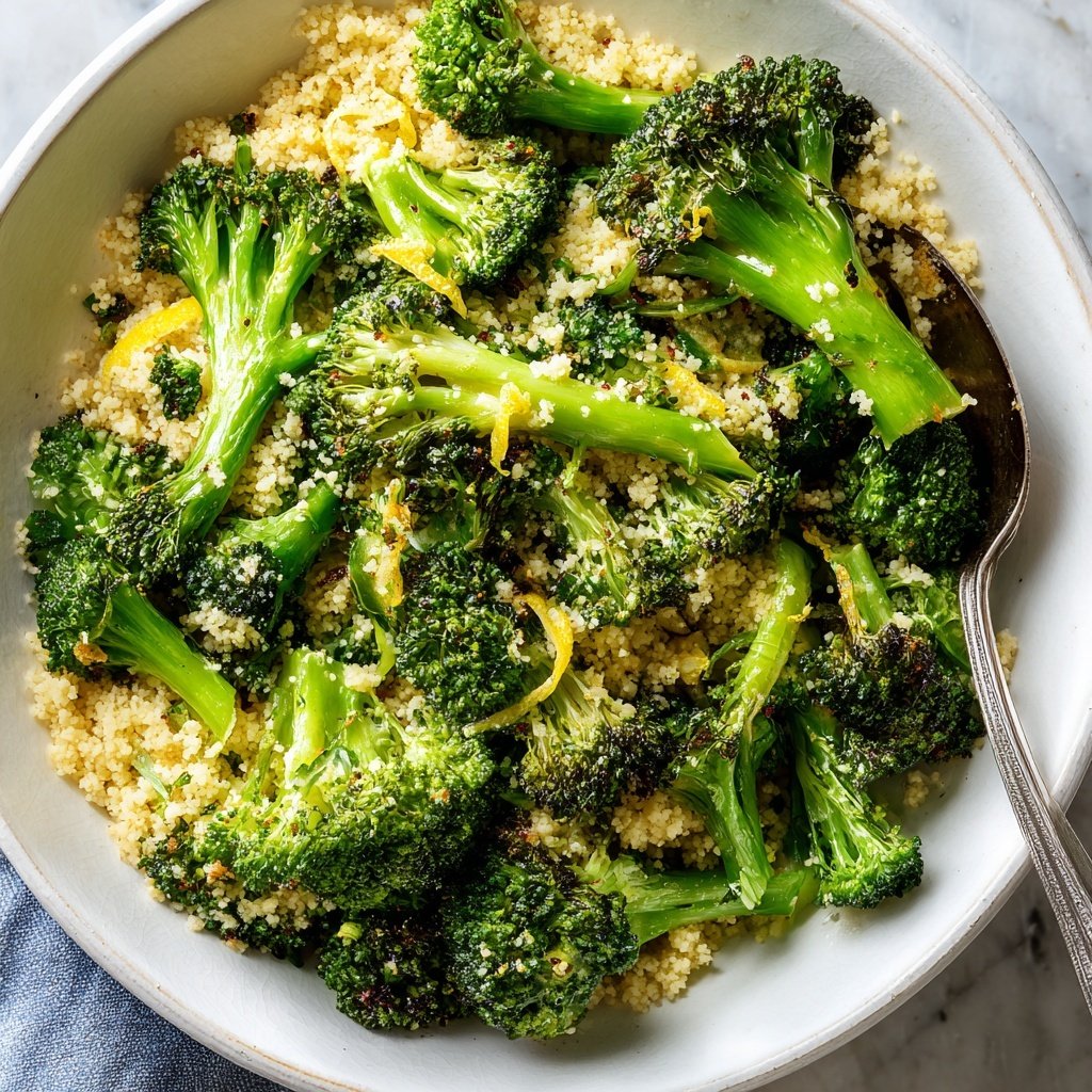 Roasted Broccoli Lemon Couscous