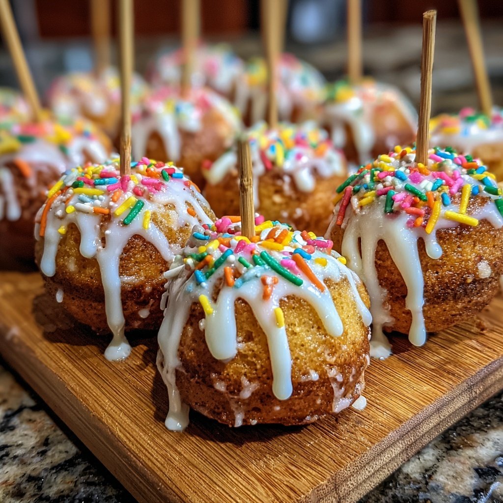 Super Bowl Desserts Mini Donut Skewers