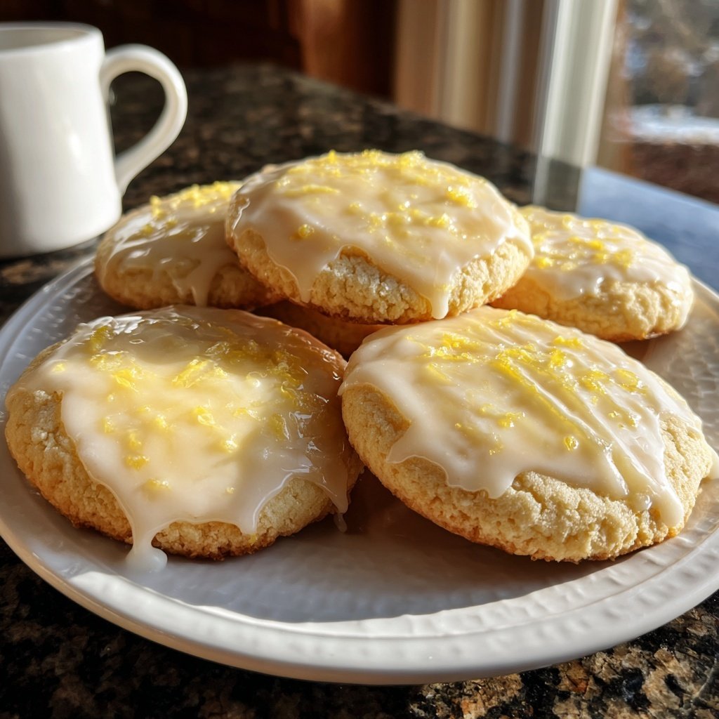 Spring Lemon Glazed Sugar Cookies