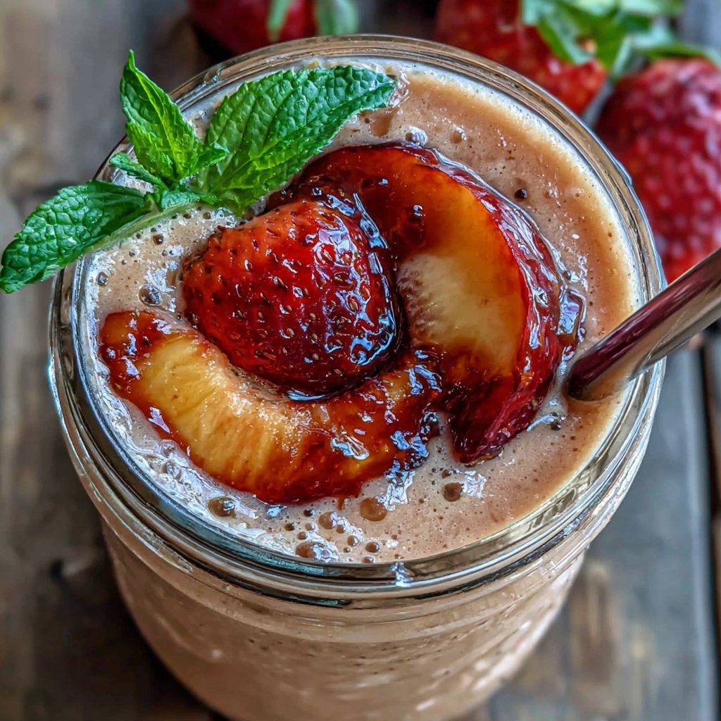 Peach Strawberry Smoothie