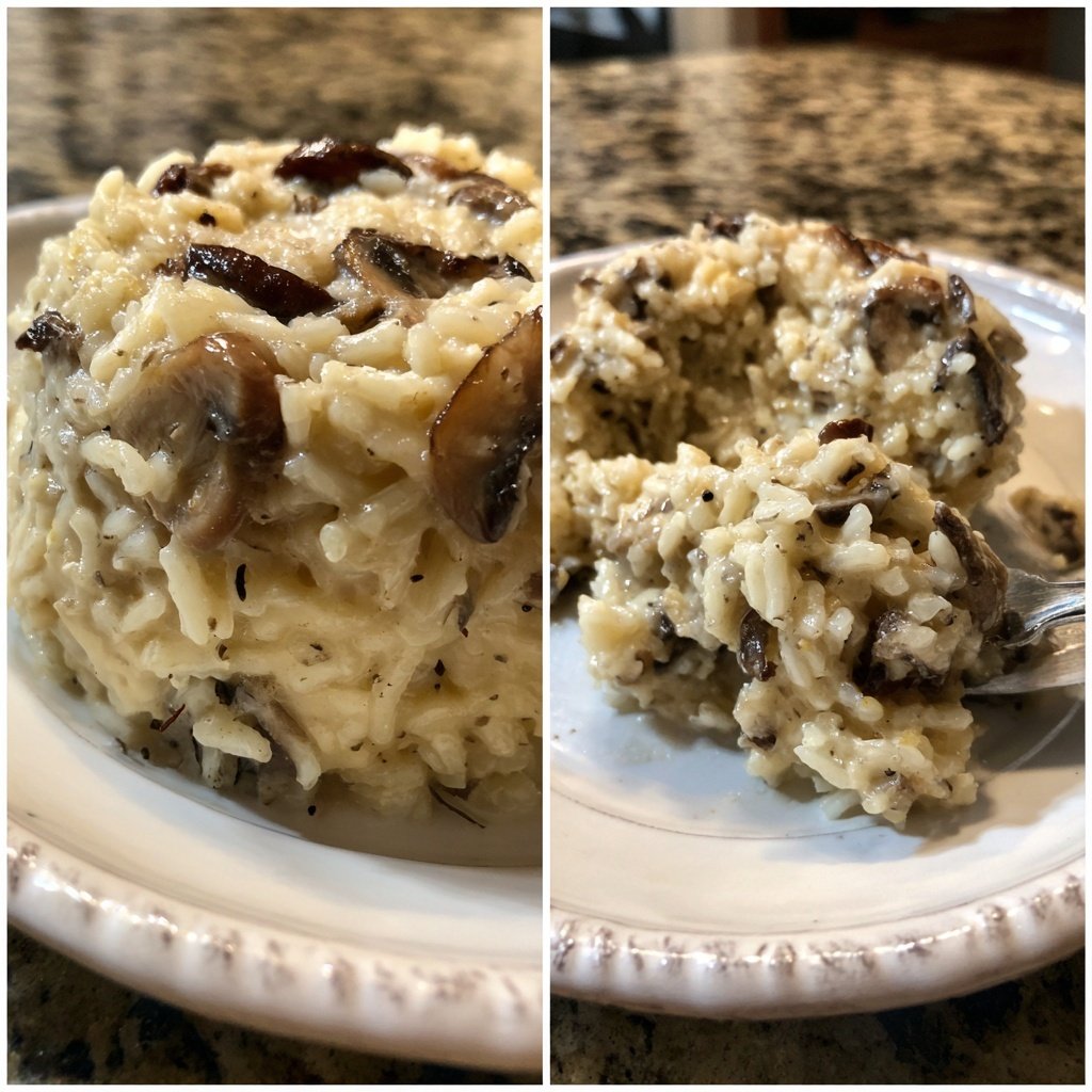 Creamy Mushroom Garlic Rice